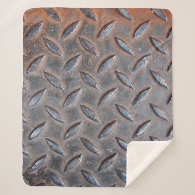 grunge Diamantuntergrund, geschweißte Stahlsurfe Sherpadecke (Vorderseite)