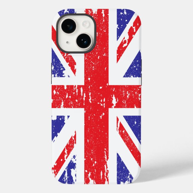 Grunge Distressed UK United Kingdom Flag Case-Mate iPhone Hülle (Rückseite)