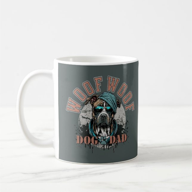 Grunge Dog Vater Kaffeetasse (Links)