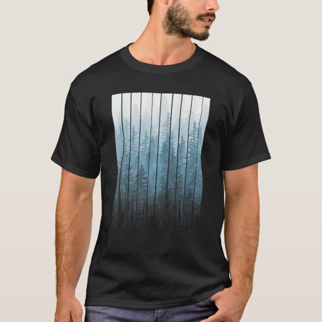 Grunge Driving Turquoise Misty Forest T-Shirt (Vorderseite)