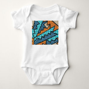 Grunge-Effekt Vintage-Stoffmuster Baby Strampler