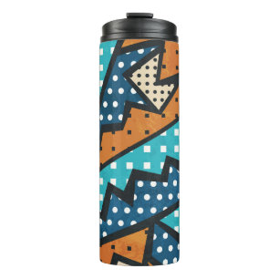 Grunge-Effekt Vintages Stoffmuster Thermosbecher
