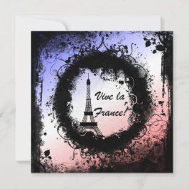 Grunge Eiffel Tower Einladung