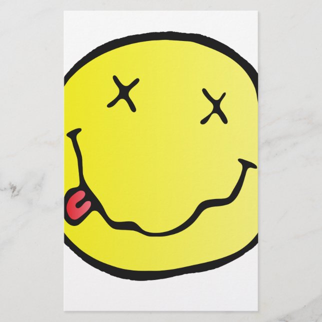 Grunge Emoji Briefpapier (Vorderseite)