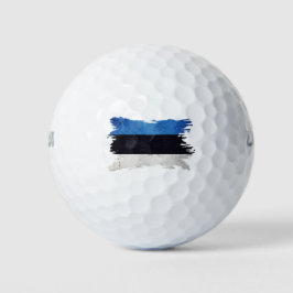 Grunge Estonia flagge, Brush stroke, estnische Fla Golfball