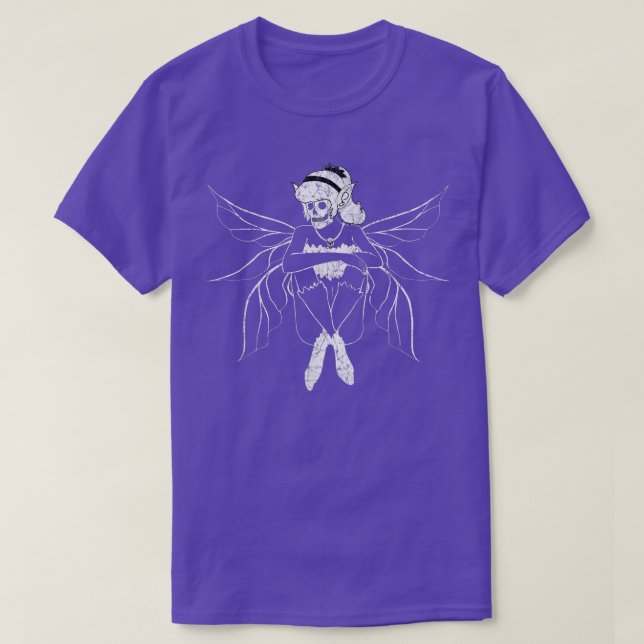 Grunge Fairycore Goth Forest Fairy Skelett  T-Shirt (Design vorne)