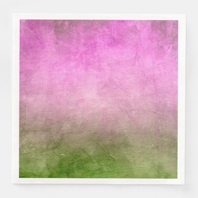 Grunge Farben - Rosa und Grün Serviette (Vorderseite)