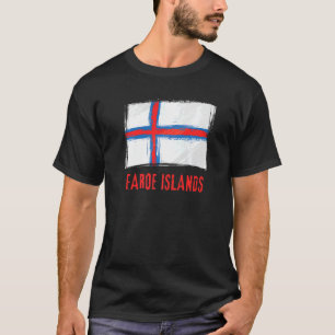 Grunge Faroe Inseln Flag Merkið Faroese T-Shirt