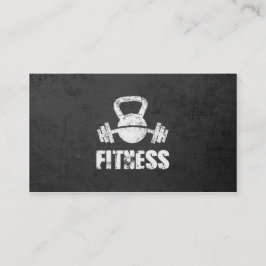 Grunge Fitness Personal Trainer Kettlebell Barbell Visitenkarte