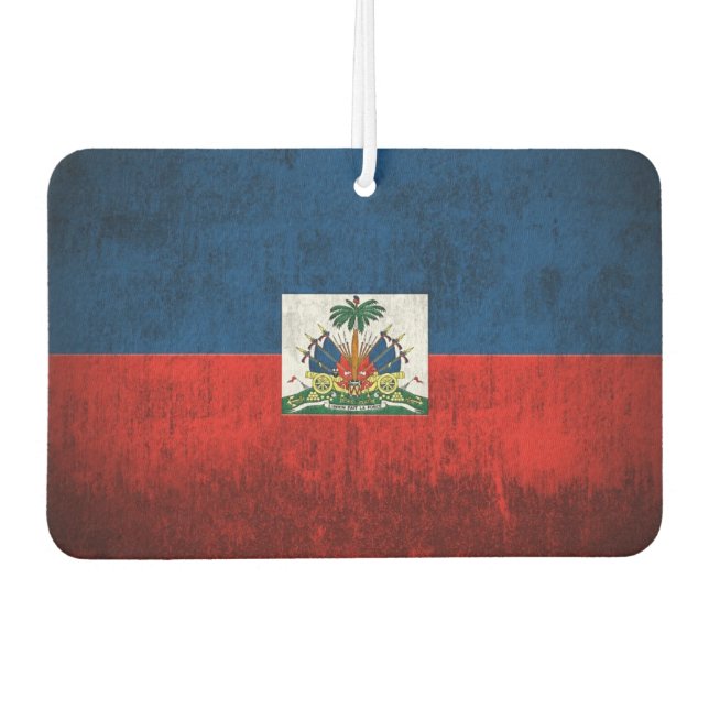 Grunge Flag Haiti Autolufterfrischer (Vorderseite)