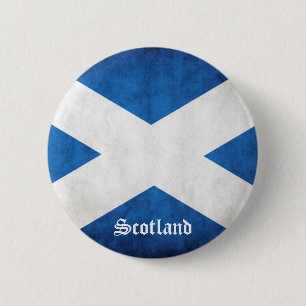 Grunge Flag Schottland Button
