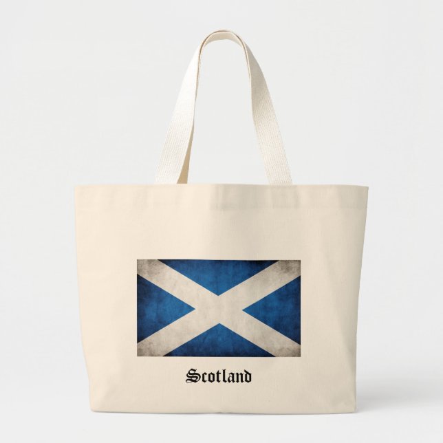 Grunge Flag Schottland Jumbo Stoffbeutel (Vorne)