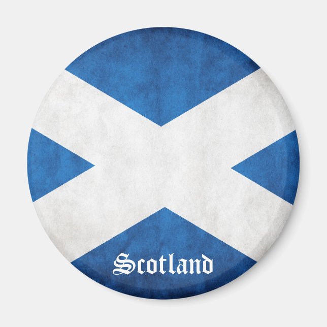 Grunge Flag Schottland Magnet (Vorne)