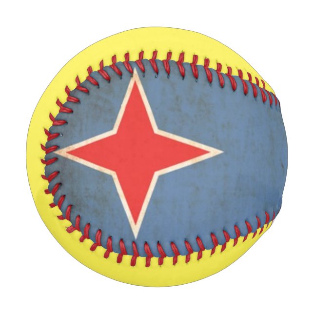 Grunge Flag von Aruba (Niederlande) Baseball (Vorderseite Links)