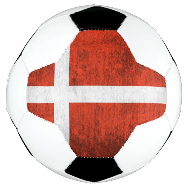 Grunge Flag von Dänemark Fußball (Vorderseite)
