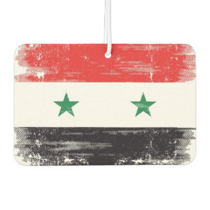 Grunge Flag von Syrien. Autolufterfrischer