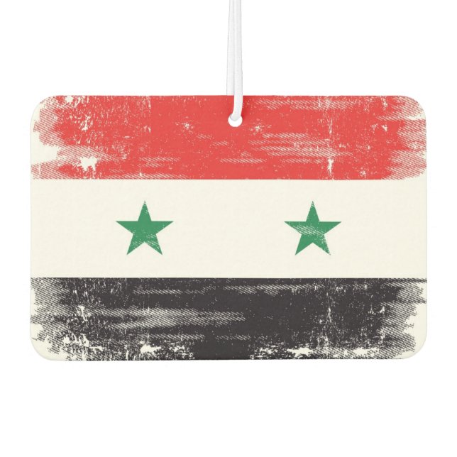 Grunge Flag von Syrien. Autolufterfrischer (Vorderseite)