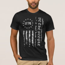 Grunge Flag Wir sind das Volk 1776 Schwarz und Wei