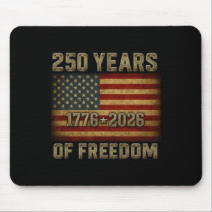 Grunge-Flagge 250 Jahre Freiheit 1776-2026 250. Ge Mousepad