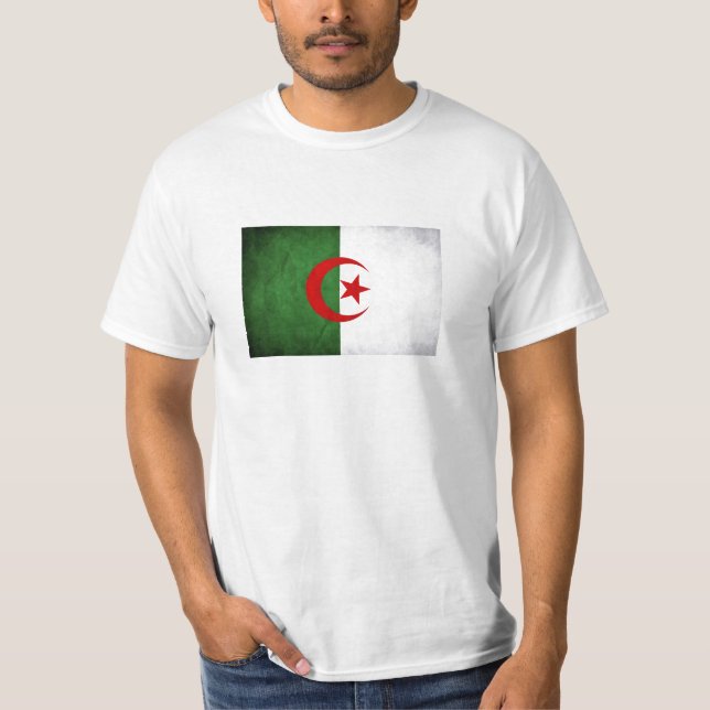 Grunge-Flagge Algeriens T-Shirt (Vorderseite)