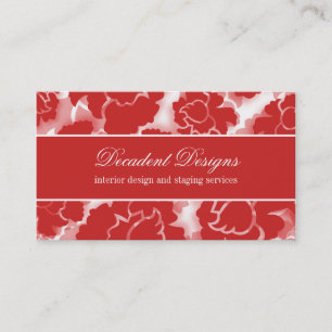 Grunge Floral Decadance Business Card Visitenkarte