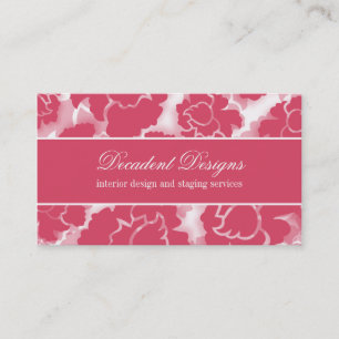 Grunge Floral Decadance Business Card Visitenkarte