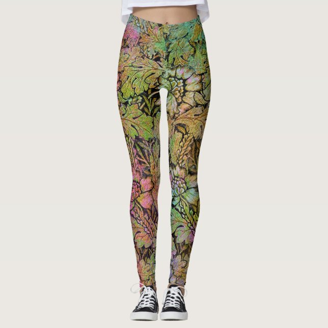 Grunge Floral Leggings (Vorderseite)