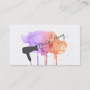 Grunge Föhnfrisur-Bar Hairstylist rosa Chic Visitenkarte