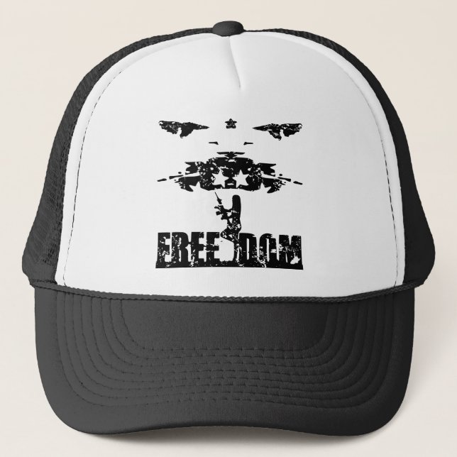 Grunge FREEDOM Chick #USAPatriotGraphics © Truckerkappe (Vorderseite)