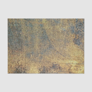 Grunge Gelb & Blau Rostiges Metallmuster Seidenpapier