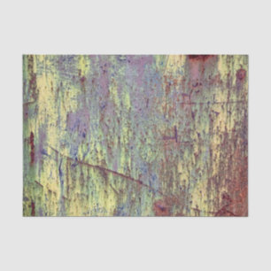 Grunge Gelb & Magenta Rostiges Metallmuster 2 Seidenpapier