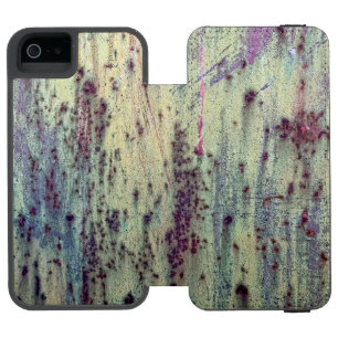 Grunge Gelb & Magenta verrostetes Metallmuster Incipio Watson™ iPhone 5 Geldbörsen Hülle