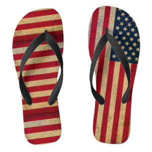 Grunge gestörte USA Flag-Falsches Flip Flops
