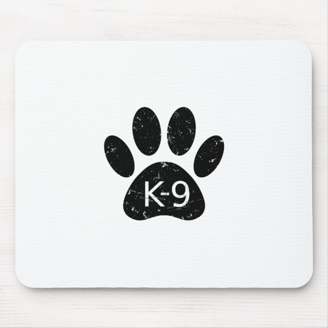 Grunge gestörter Hund Paw K-9 Mousepad (Vorne)