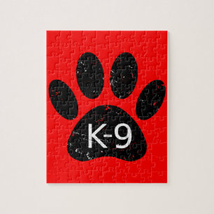 Grunge gestörter Hund Paw K-9 Puzzle