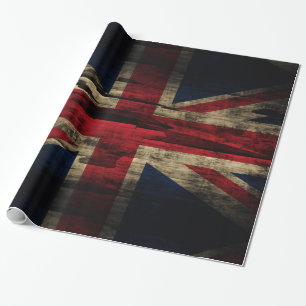Grunge-Gewerkschafts-Jack-Briten-Flagge Geschenkpapier