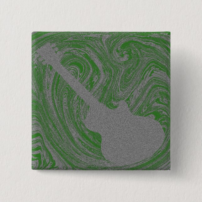 Grunge Gitarrenschaltfläche, grün Button (Vorderseite)