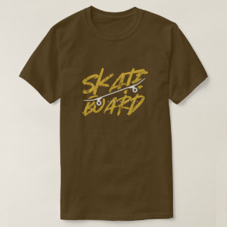 Grunge Gold Grafik Typografie T-Shi Skateboarding T-Shirt