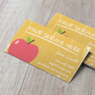 Grunge Gold Holztextur & Big Apple Visitenkarte