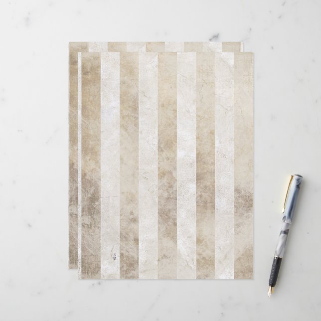 Grunge Gold Strip Scrapbook Paper (Vorderseite/Rückseite Beispiel)