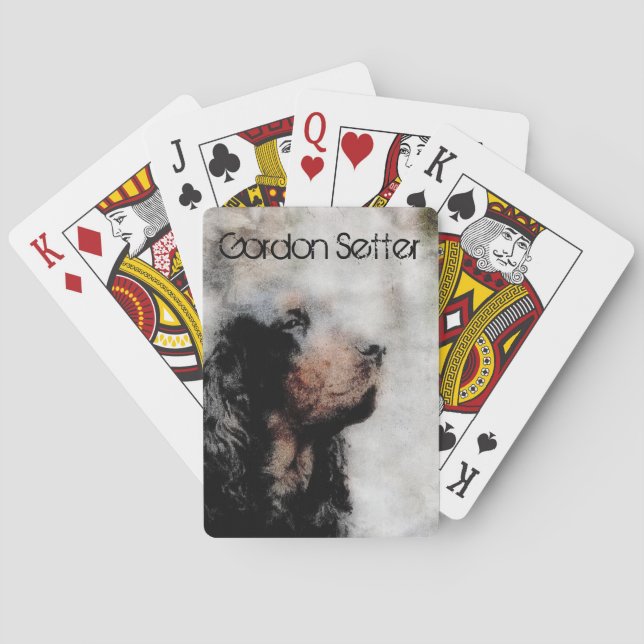 Grunge Gordon Setter Spielkarten (Rückseite)