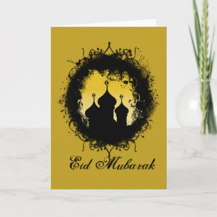 Grunge-Goth Gold und Black Ramadan Moschee Karte