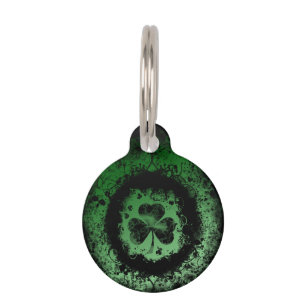 Grunge-goth St. Patrick's day Kleeblatt Tiermarke
