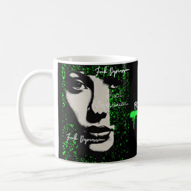 Grunge & Grace Tasse - Neon Graffiti "FKDPRSN" (Links)