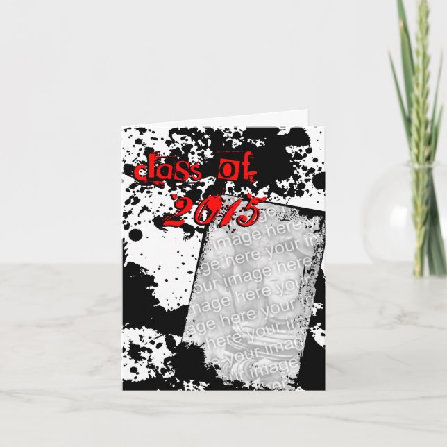Grunge grad-Klasse 2015 Dankeskarte (Vorderseite)