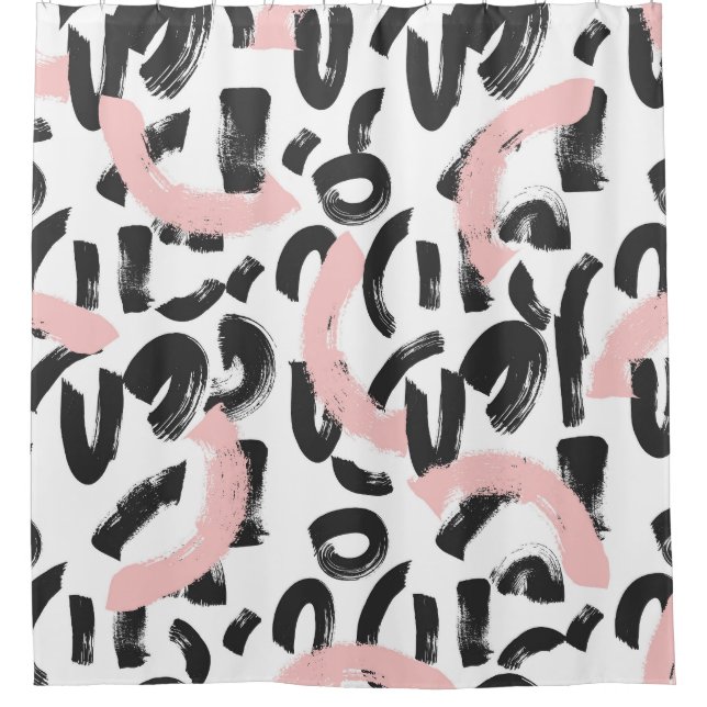 Grunge Graffiti: Kunst Pinselstriche. Duschvorhang (Vorderseite)