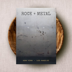 Grunge Grau Black Earring Display Visitenkarte