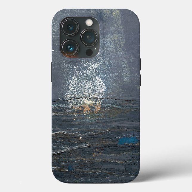Grunge grau und blau Abstrakt Case-Mate iPhone Hülle (Rückseite)