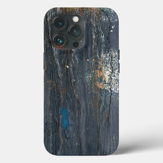 Grunge grau und blau Abstrakt Case-Mate iPhone Hülle (Rückseite)