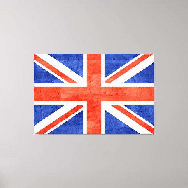 Grunge Großbritannien Flag Canvas Print Leinwanddruck (Vorderseite)